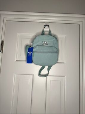 adidas mini Corduroy Backpack in mint Green